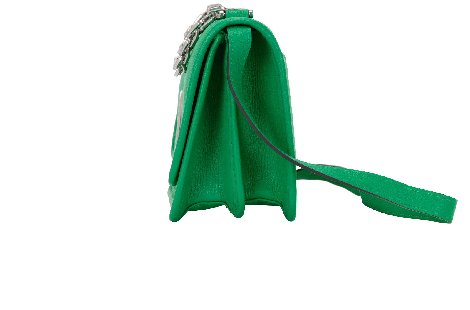 Sadie Shoulder Bag, &pound;275, Handbags, Green, Leather, Bottom view